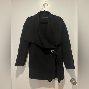 XS black zara wool jacket